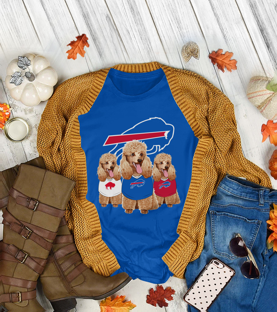 Buffalo Bills Poodle Trio T-Shirt