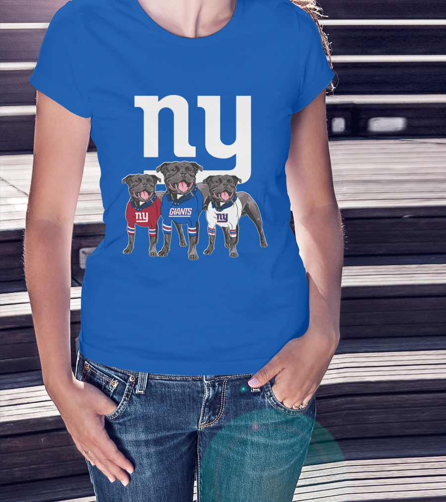Ny Giants Pug Trio T-Shirt