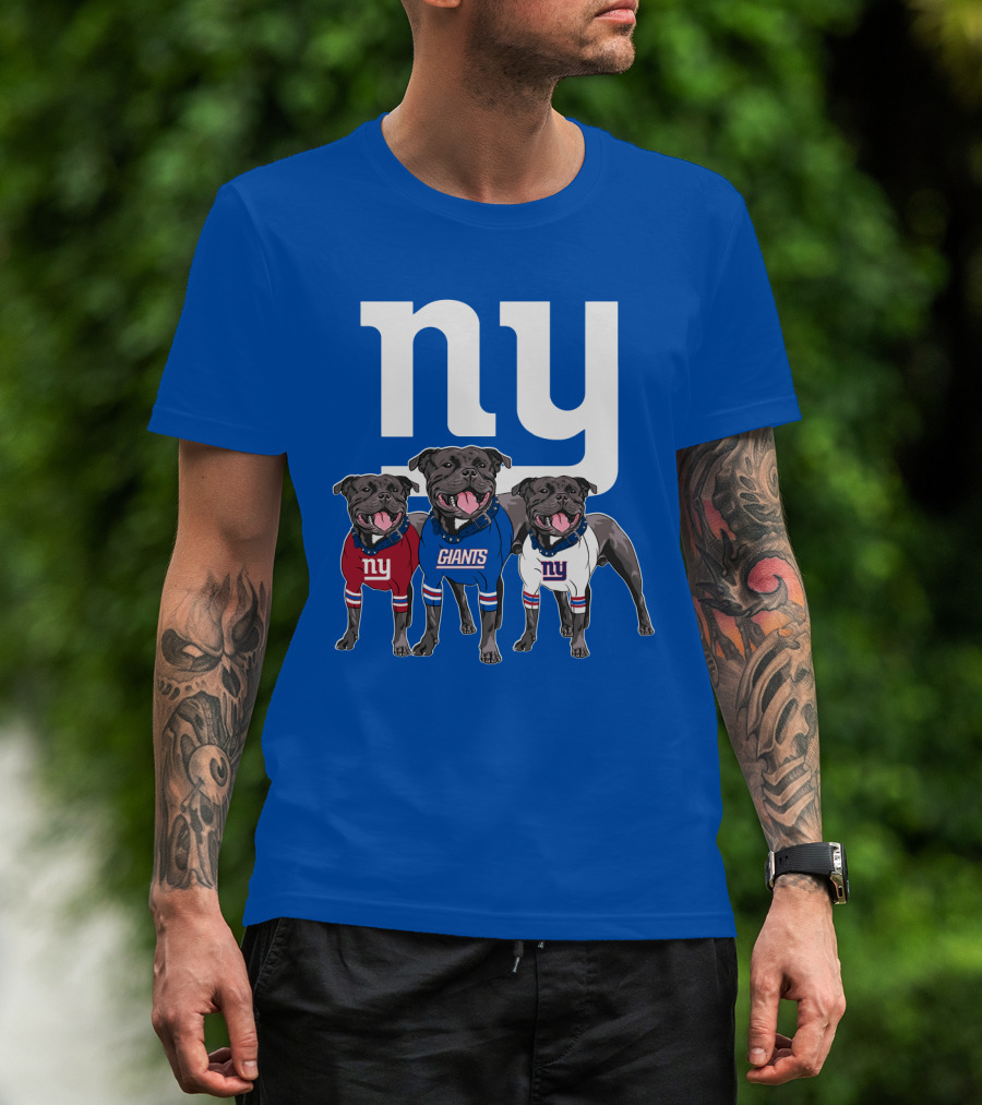 Ny Giants Pug Trio T-Shirt
