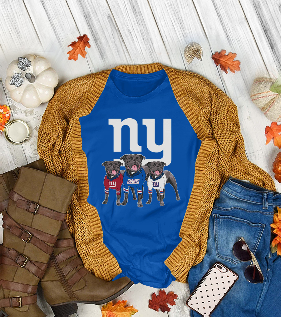 Ny Giants Pug Trio T-Shirt