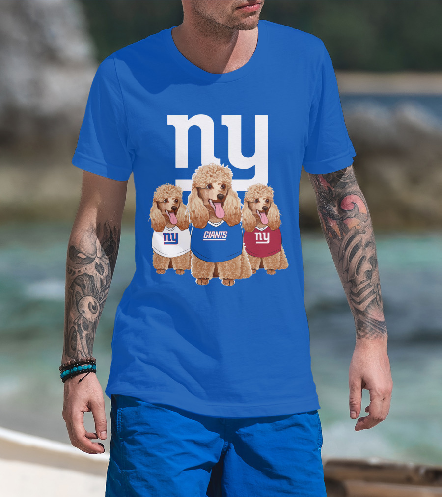 Ny Giants Poodle Trio T-Shirt