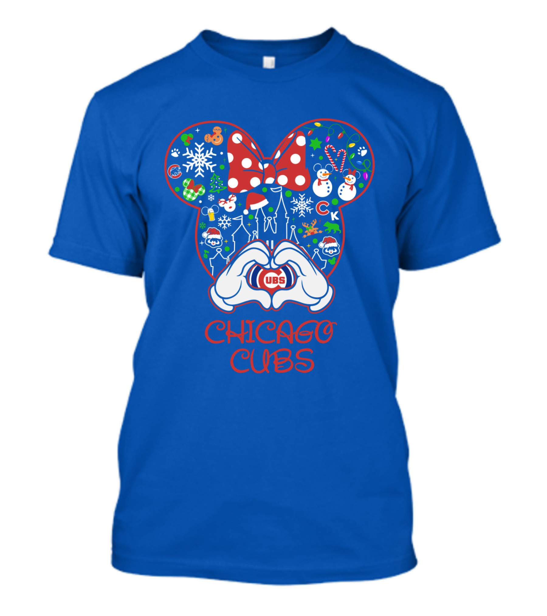 Chicago Cubs Minnie Mouse Holiday T-Shirt