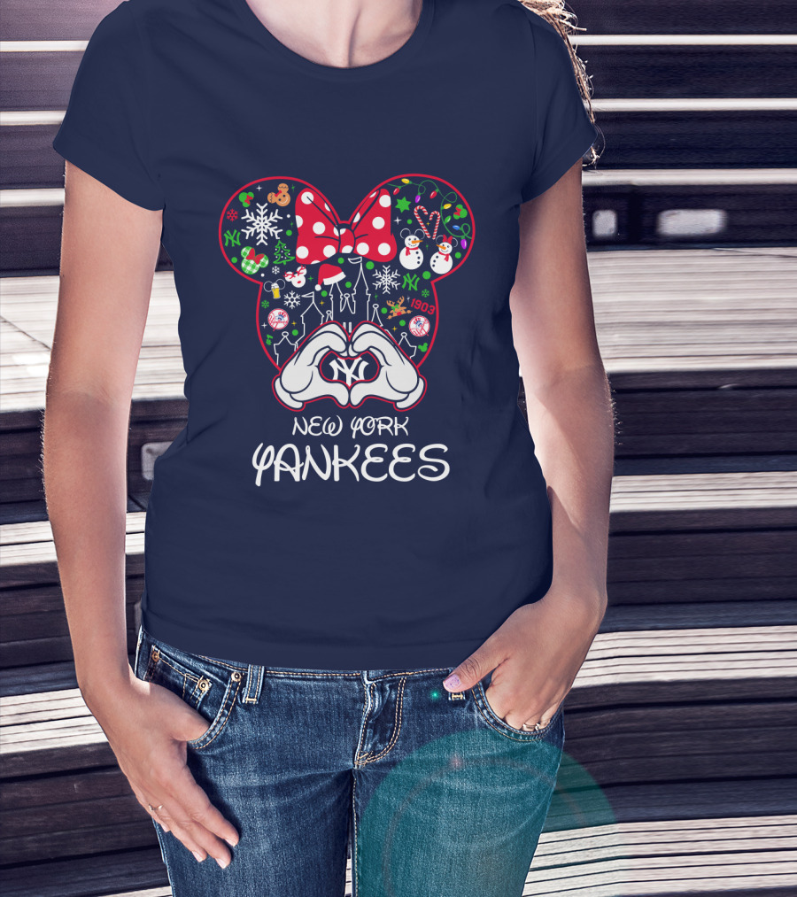 New York Yankees Festive Mouse Ears Holiday Edition T-Shirt