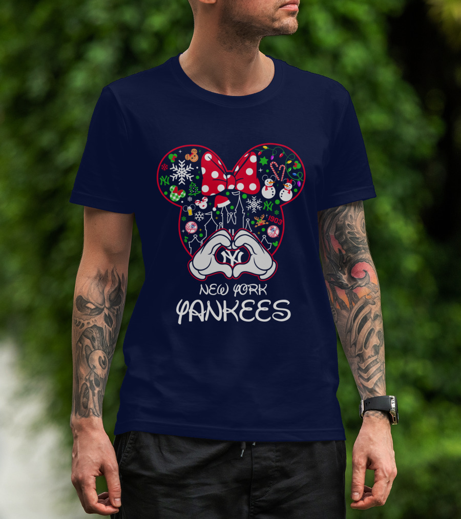 New York Yankees Festive Mouse Ears Holiday Edition T-Shirt