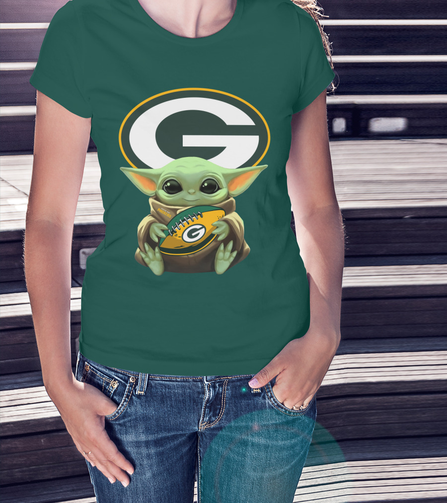 Grogu Green Bay Packers Football Fan T-Shirt