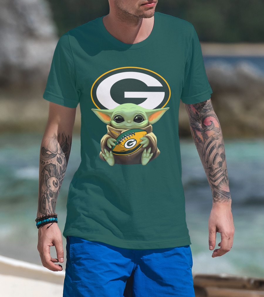 Grogu Green Bay Packers Football Fan T-Shirt