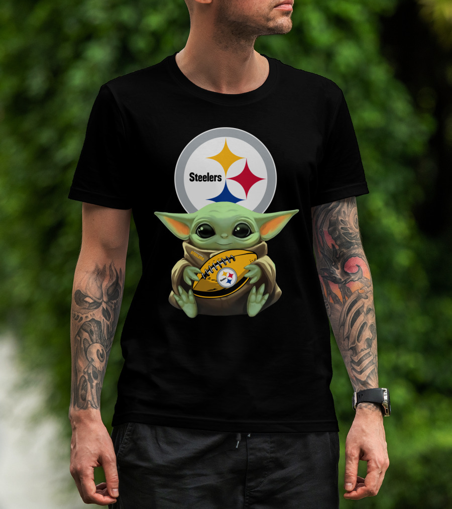 Baby Yoda Steelers Nfl Football T-Shirt
