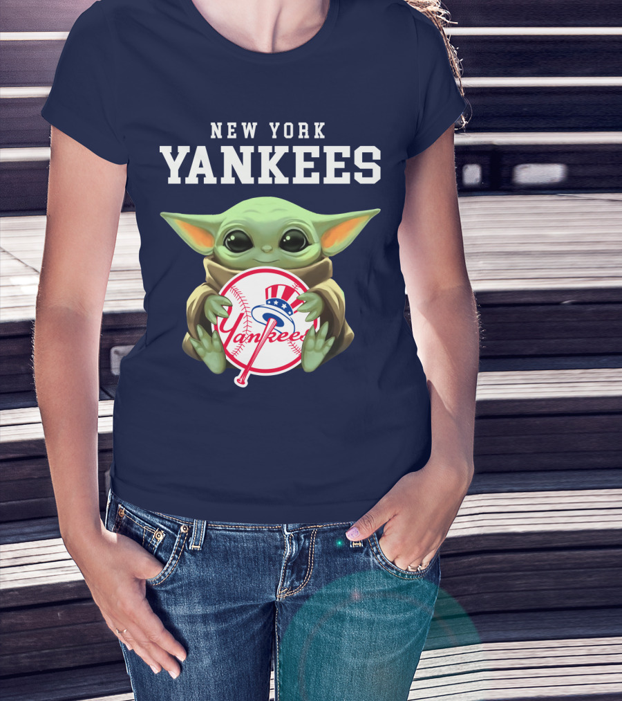 New York Yankees Baby Yoda Yankees T-Shirt