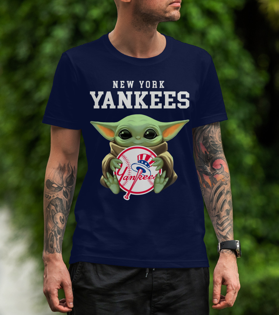 New York Yankees Baby Yoda Yankees T-Shirt