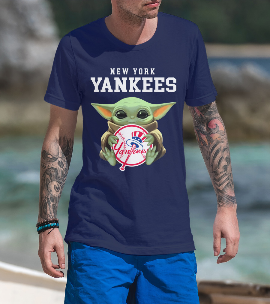 New York Yankees Baby Yoda Yankees T-Shirt