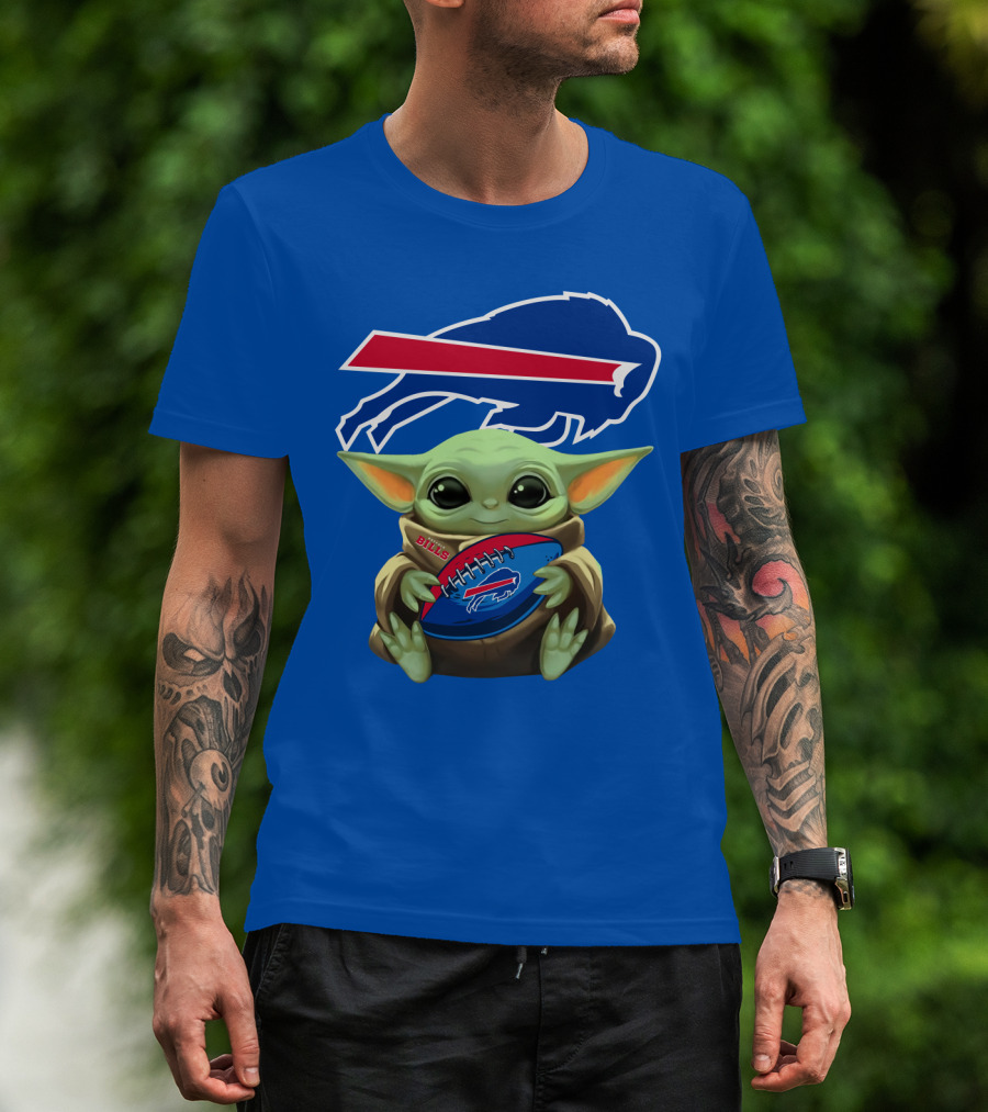 Baby Yoda Bills Buffalo Football Fan T-Shirt
