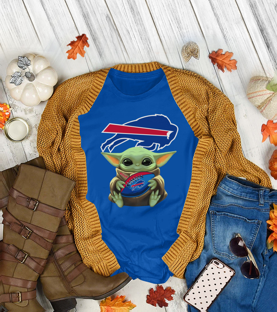 Baby Yoda Bills Buffalo Football Fan T-Shirt
