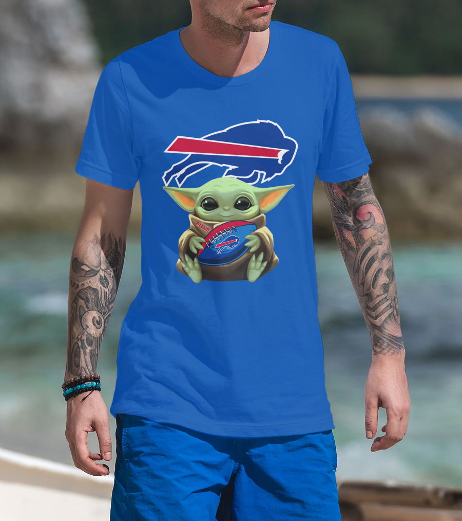Baby Yoda Bills Buffalo Football Fan T-Shirt