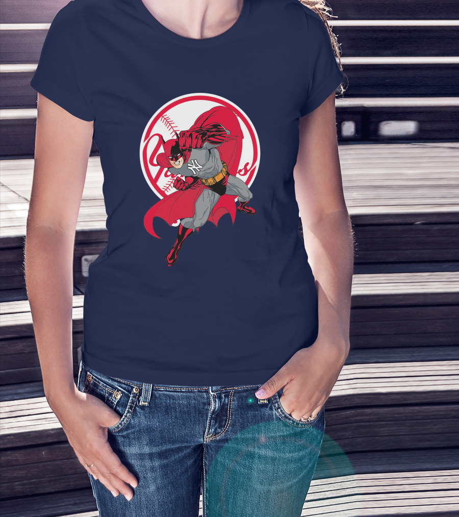 Batman Yankees Baseball Hero Iconic Mashup T-Shirt