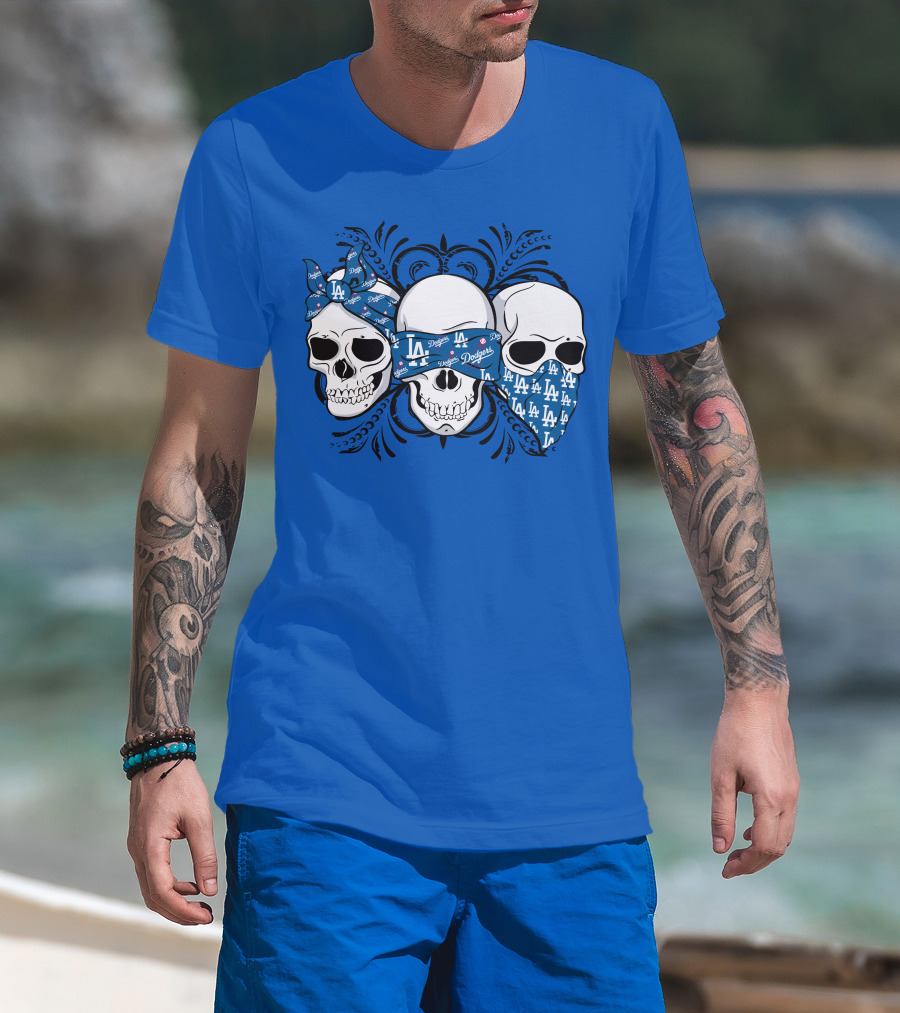 La Dodgers Skull Trio T-Shirt