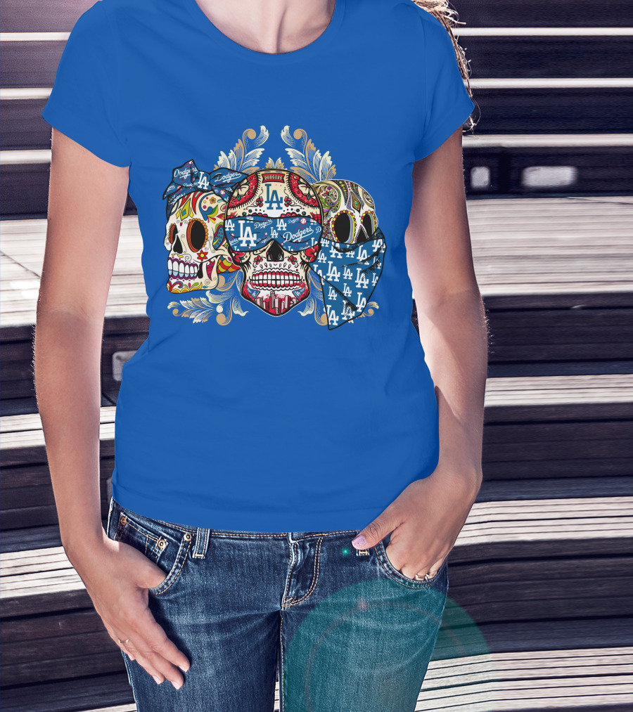 La Dodgers Sugar Skull Trio T-Shirt