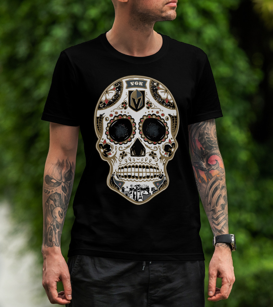 Vgk Sugar Skull Golden Knights T-Shirt