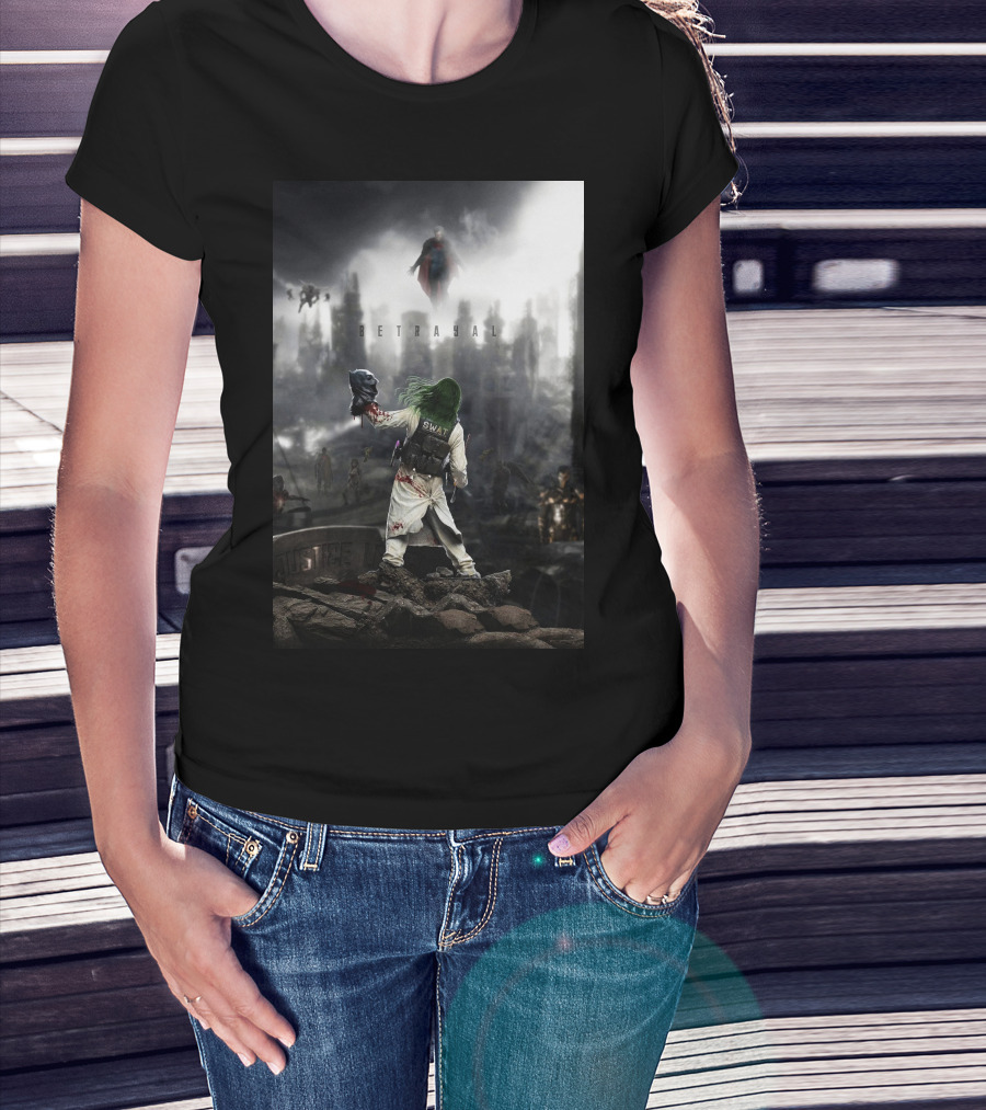 Betrayal Swat Superman Post-Apocalyptic Scene T-Shirt