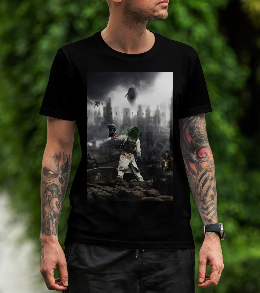 Betrayal Swat Superman Post-Apocalyptic Scene T-Shirt