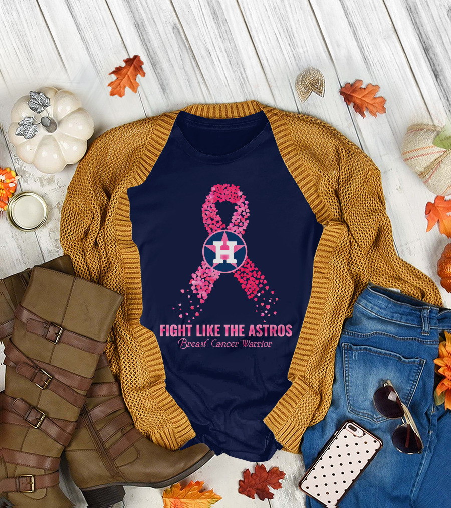Fight Like The Astros Breast Cancer Warrior T-Shirt