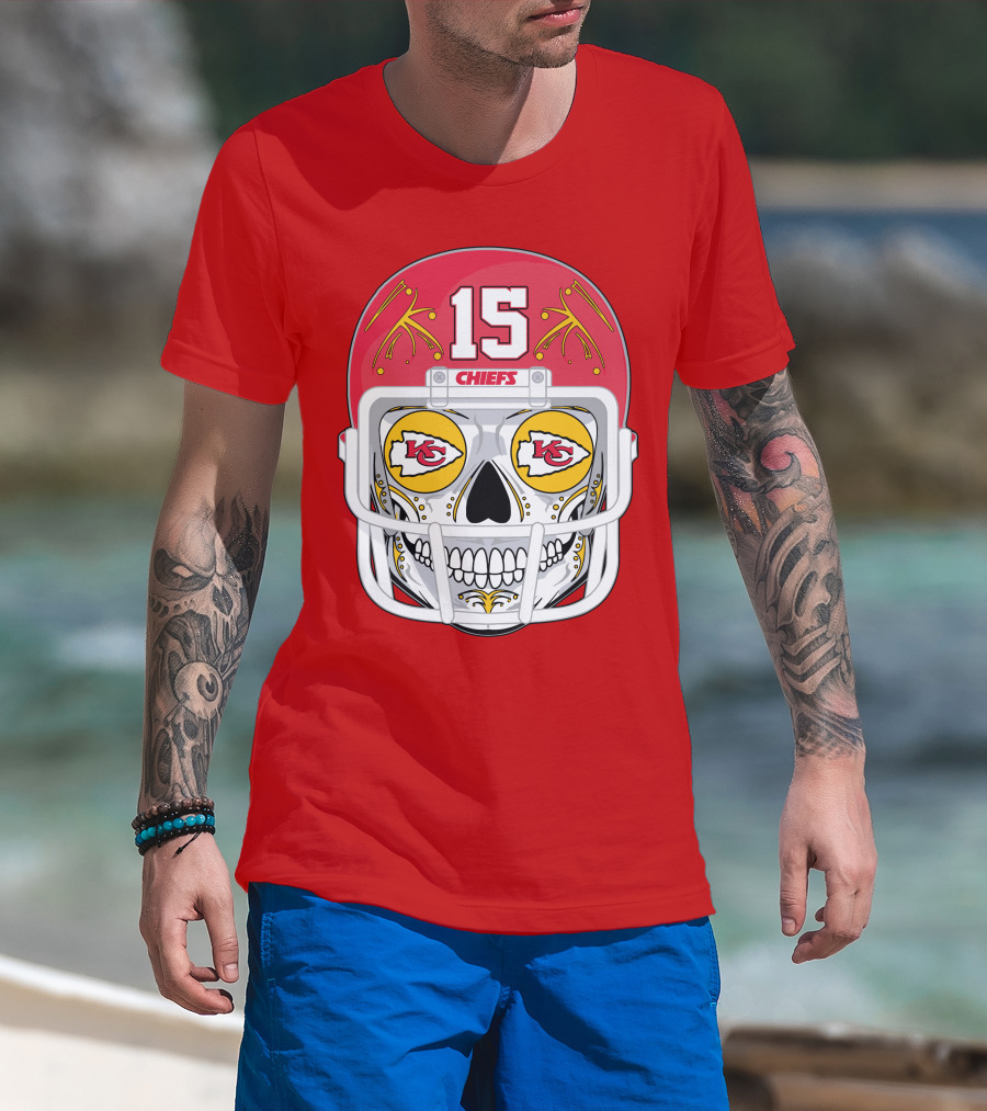 Chiefs Skull Helmet T-Shirt