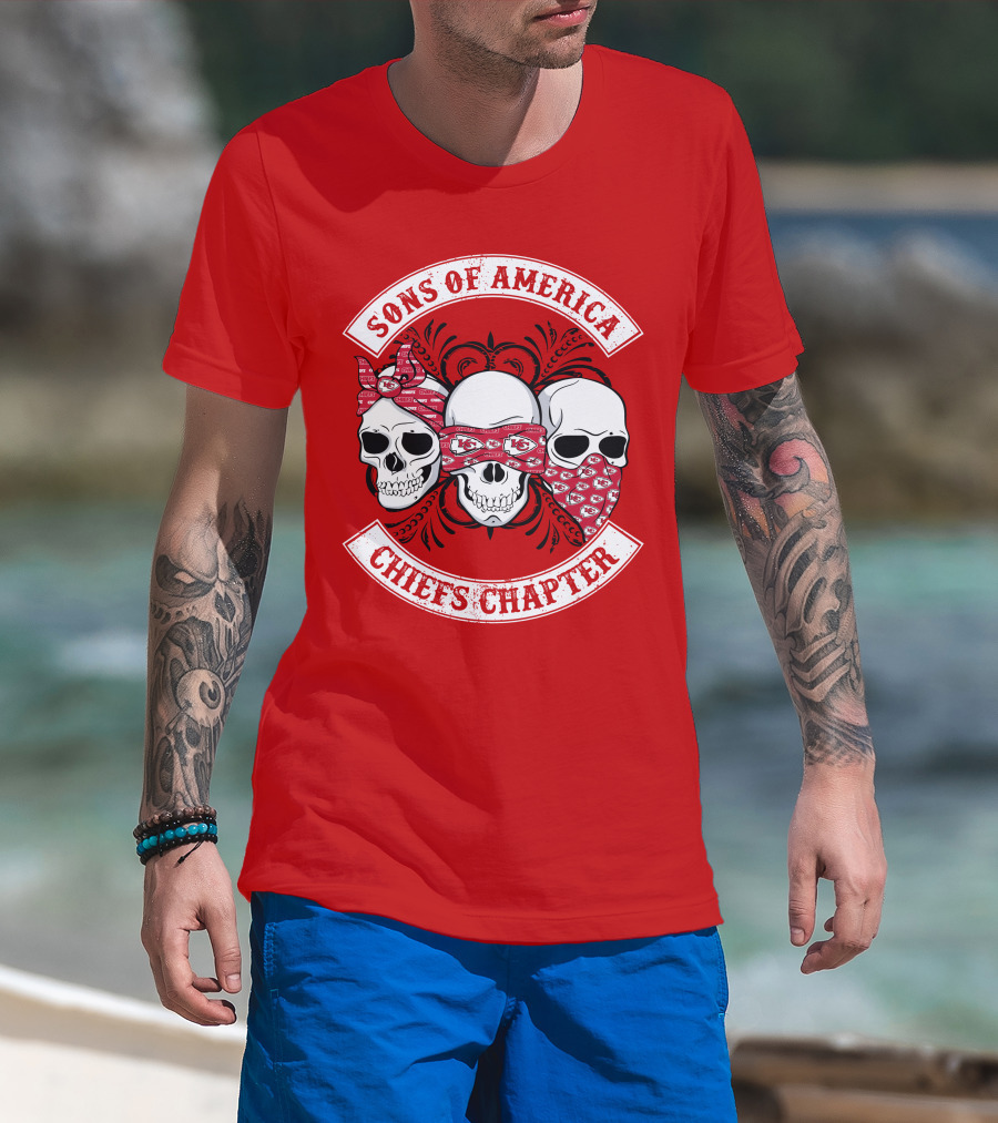 Sons Of America Chiefs Chapter Skulls T-Shirt