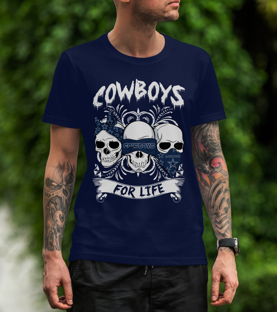 Cowboys For Life Skulls Bandana T-Shirt