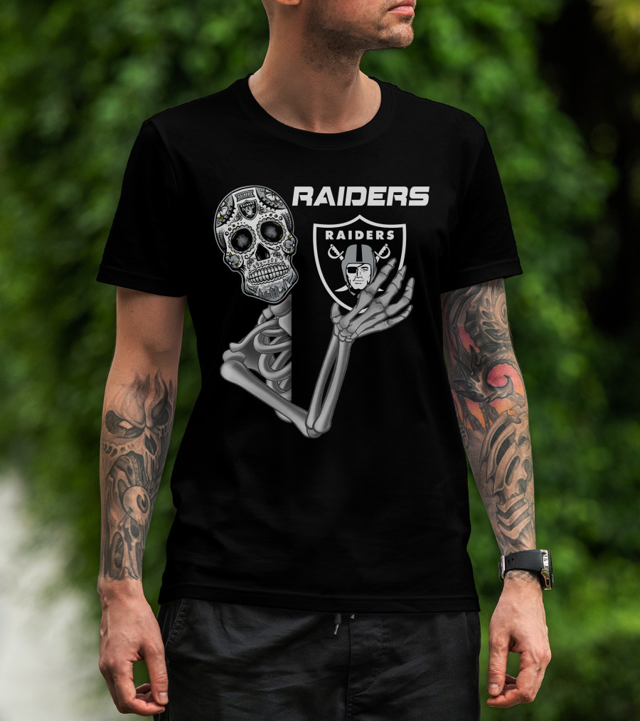 Raiders Skeleton Sugar Skull T-Shirt