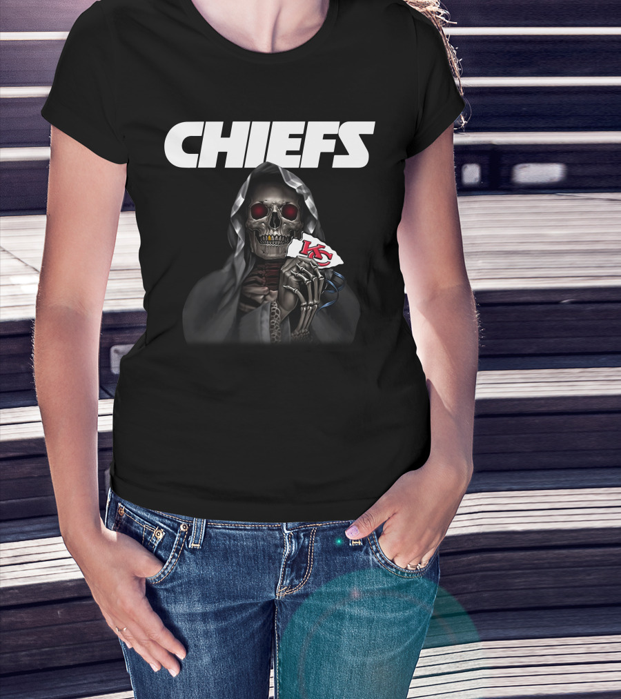 Chiefs Grim Reaper With Kc Arrowhead T-Shirt