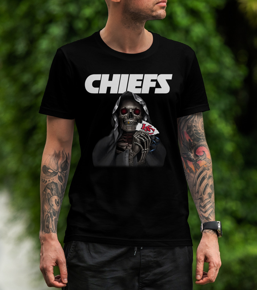 Chiefs Grim Reaper With Kc Arrowhead T-Shirt
