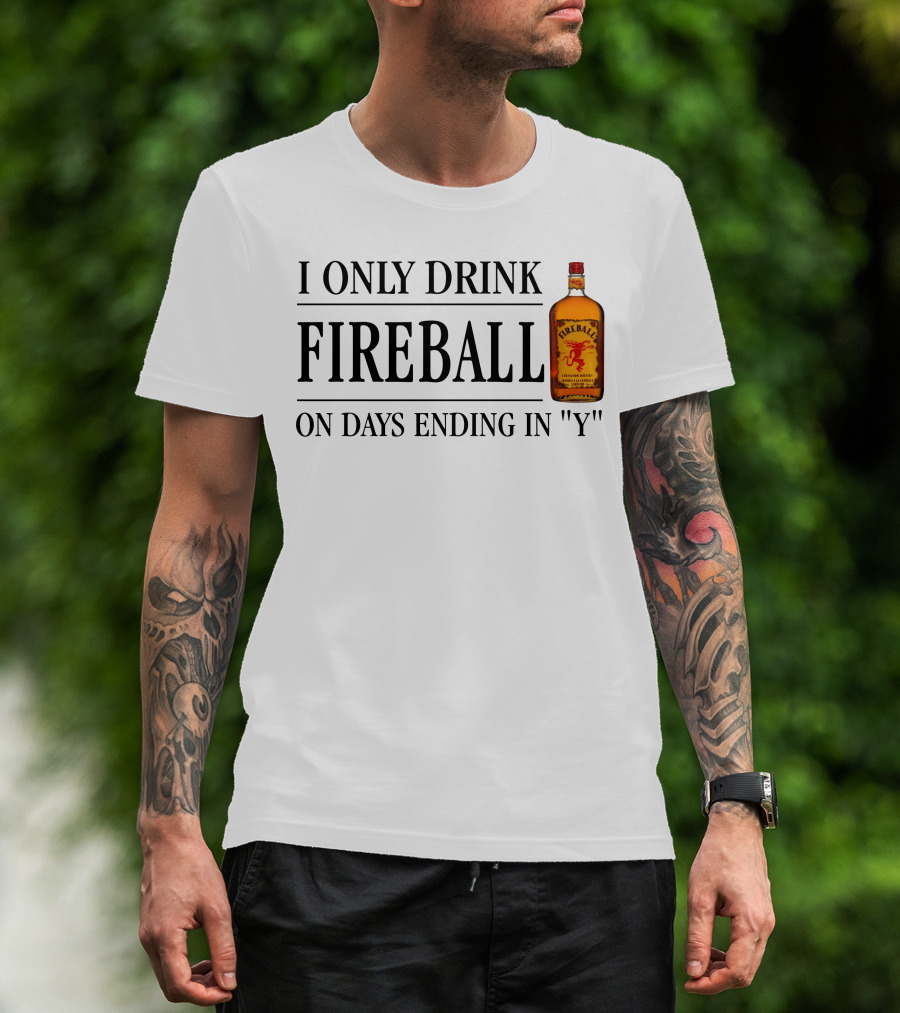 I Only Drink Fireball On Days Ending In Y T-Shirt