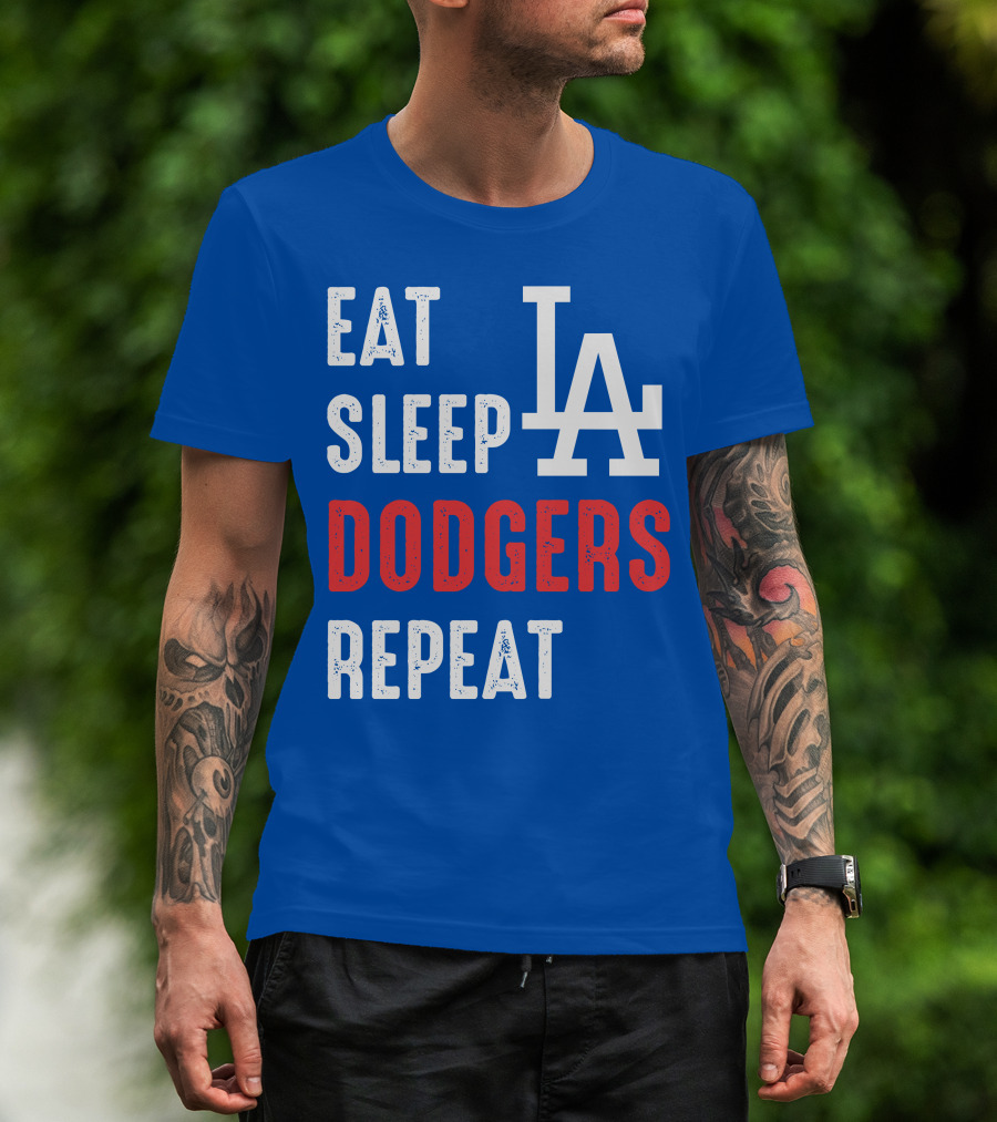 Eat Sleep Dodgers Repeat La T-Shirt