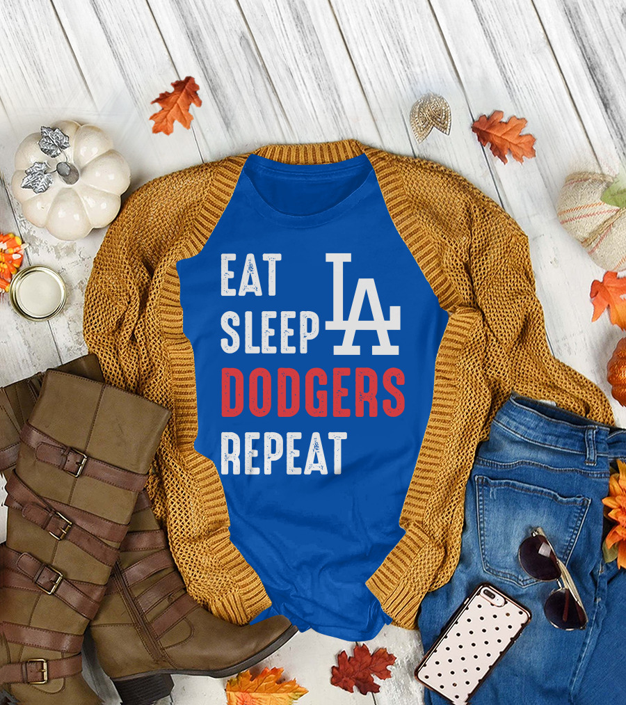 Eat Sleep Dodgers Repeat La T-Shirt