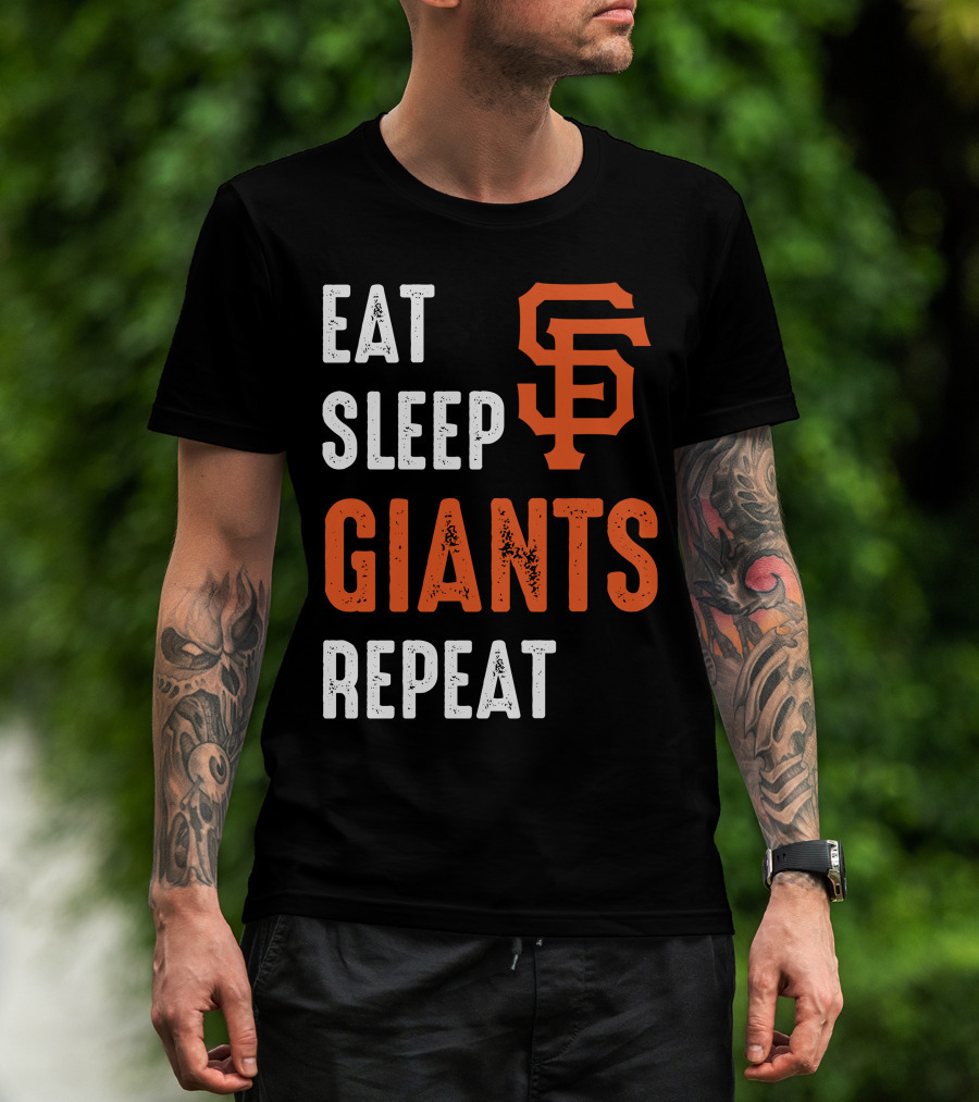 Eat Sleep Giants Repeat Sf T-Shirt