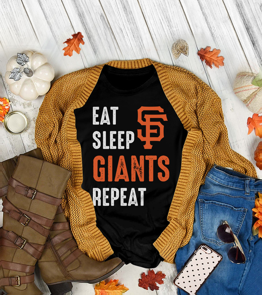 Eat Sleep Giants Repeat Sf T-Shirt