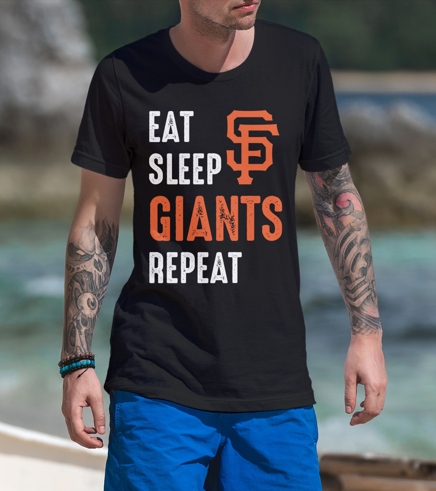 Eat Sleep Giants Repeat Sf T-Shirt