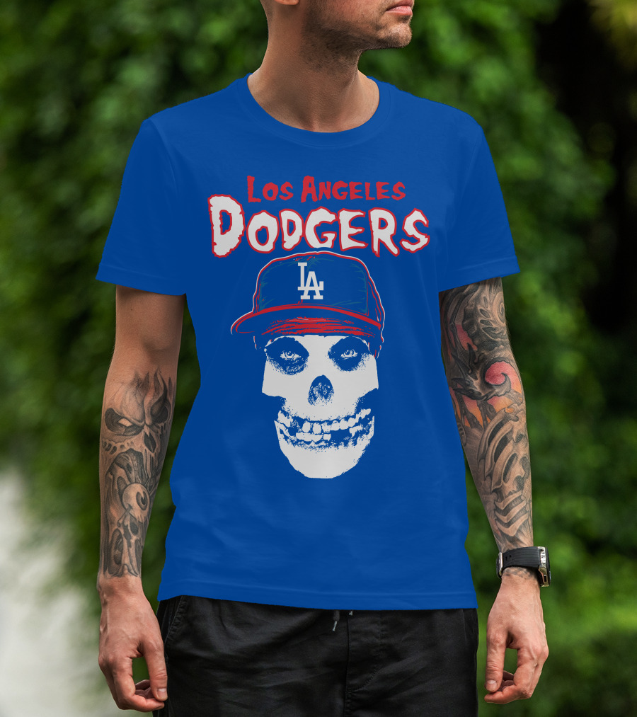 Los Angeles Dodgers Skull T-Shirt