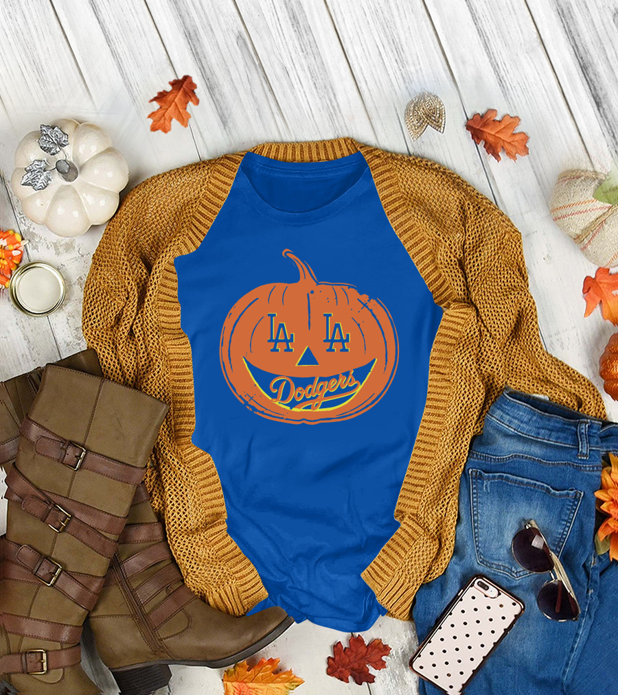 La Dodgers Halloween Pumpkin T-Shirt