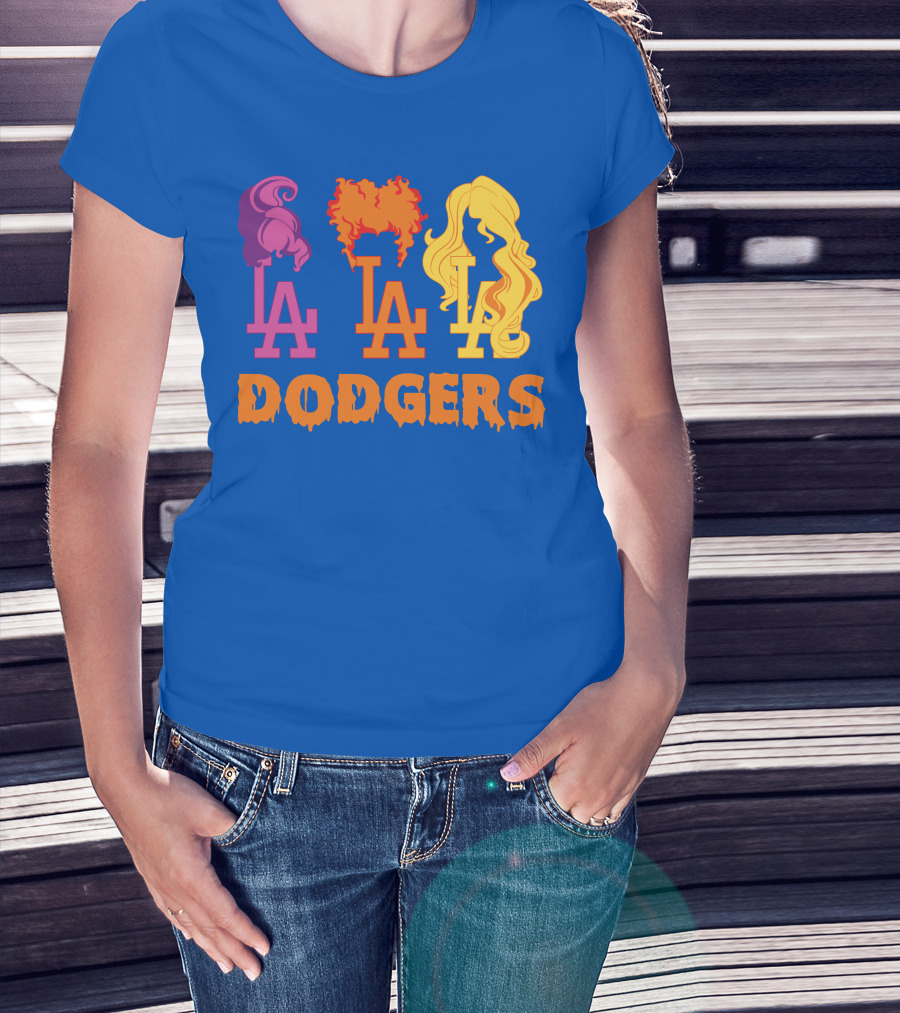 La Dodgers Trio Silhouette Hair Styles T-Shirt