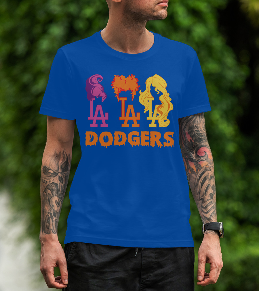 La Dodgers Trio Silhouette Hair Styles T-Shirt