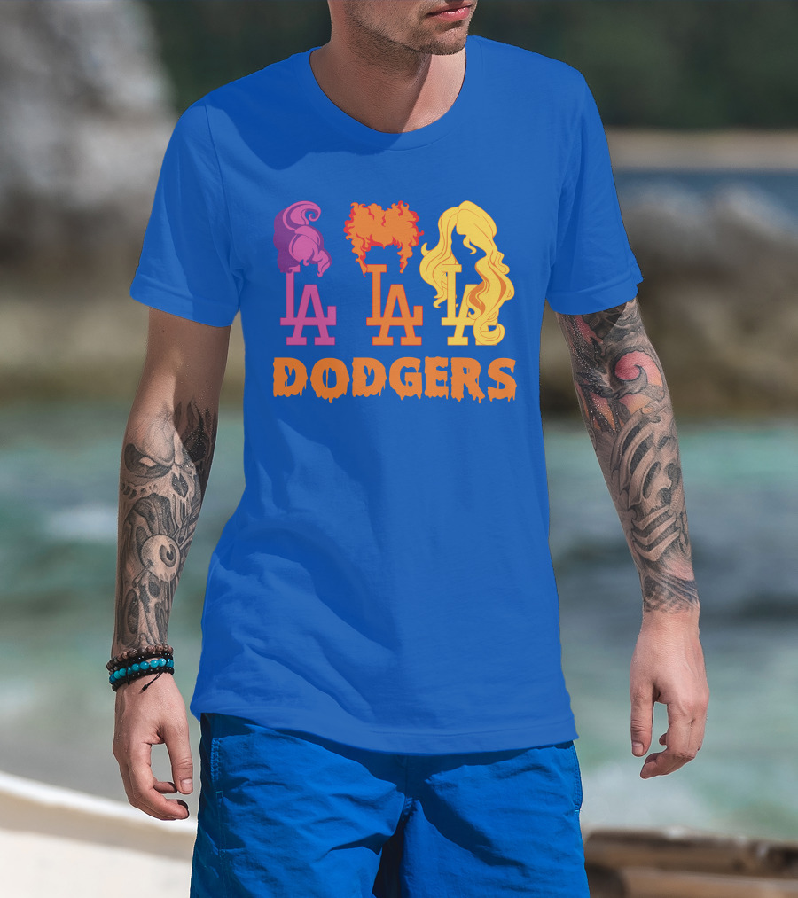 La Dodgers Trio Silhouette Hair Styles T-Shirt