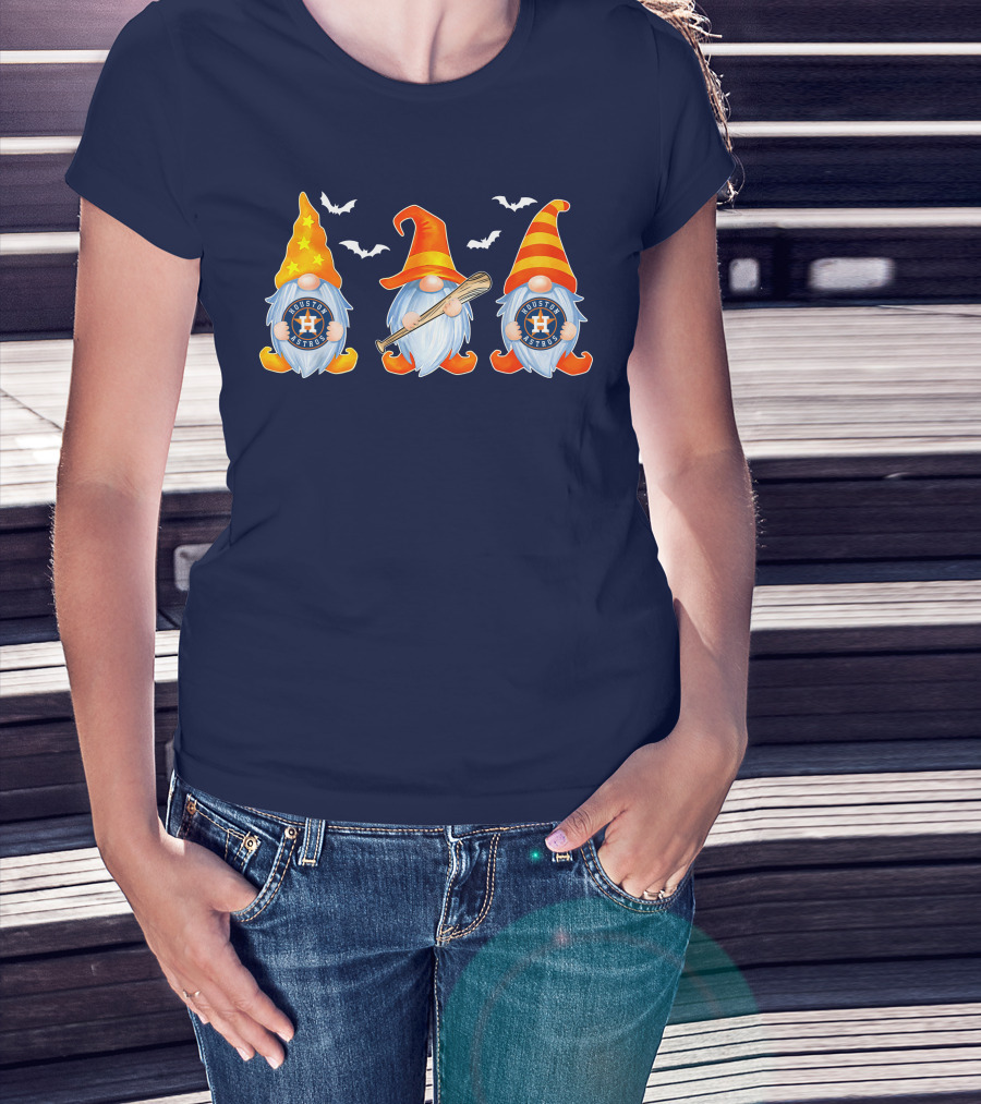 Houston Astros Halloween Gnome Trio T-Shirt