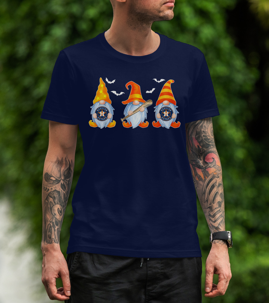 Houston Astros Halloween Gnome Trio T-Shirt