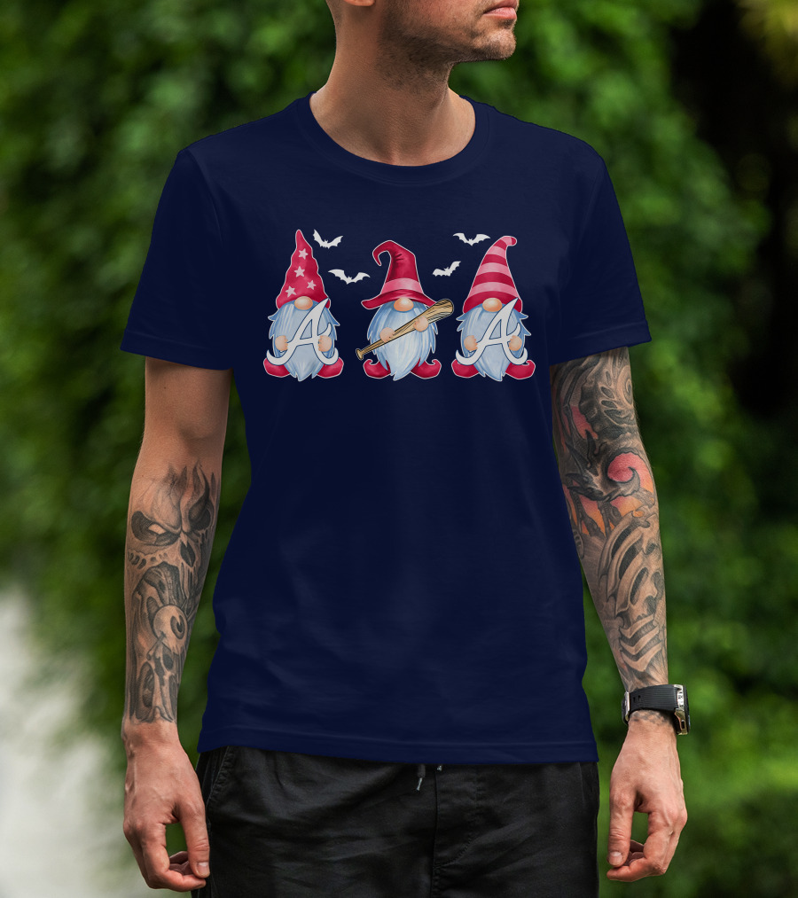 Magical Bat-Wielding Gnomes With A And Stars T-Shirt