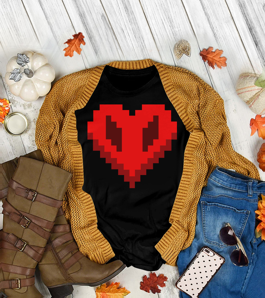 Philza Name Pixelated Heart T-Shirt