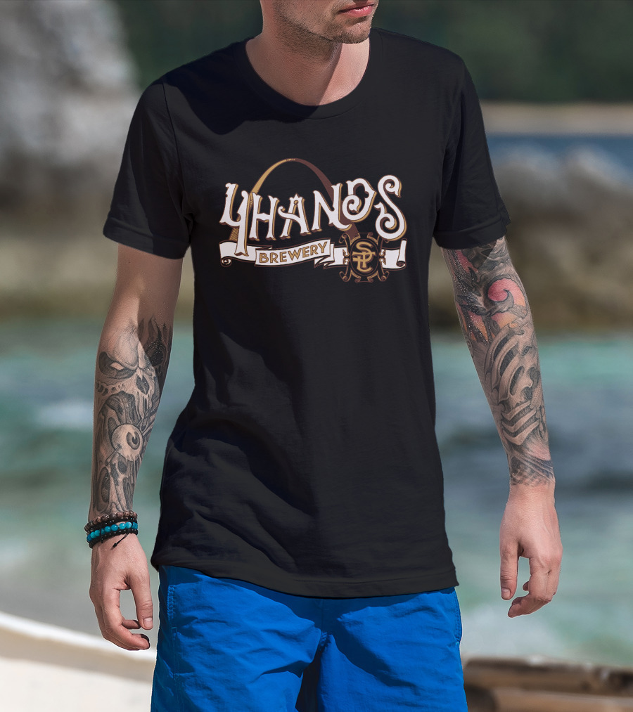 4 Hands Brewing Brewery St. Louis Arch Icon T-Shirt
