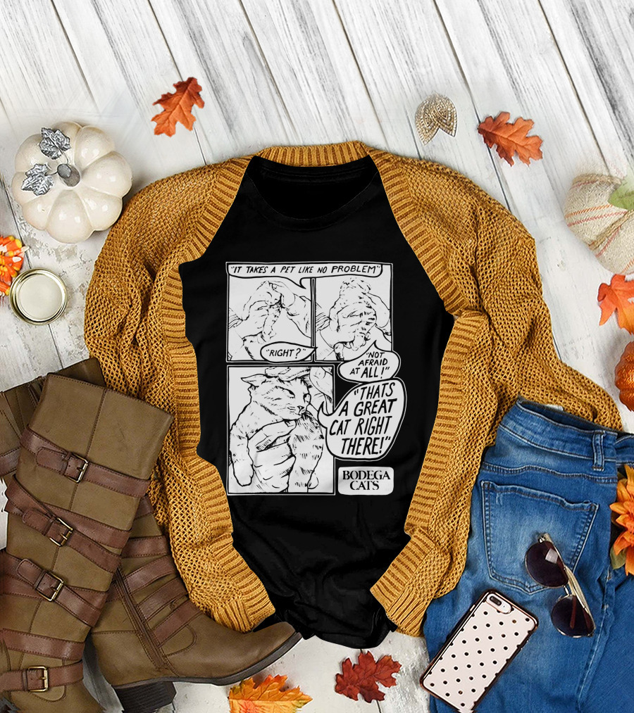 Bodega Cats That's a Great Cat Right There Comic Strip T-Shirt