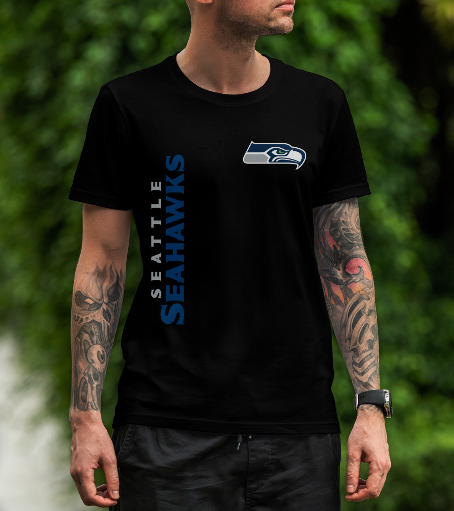 Seattle Seahawks Logo Vertical Display T-Shirt