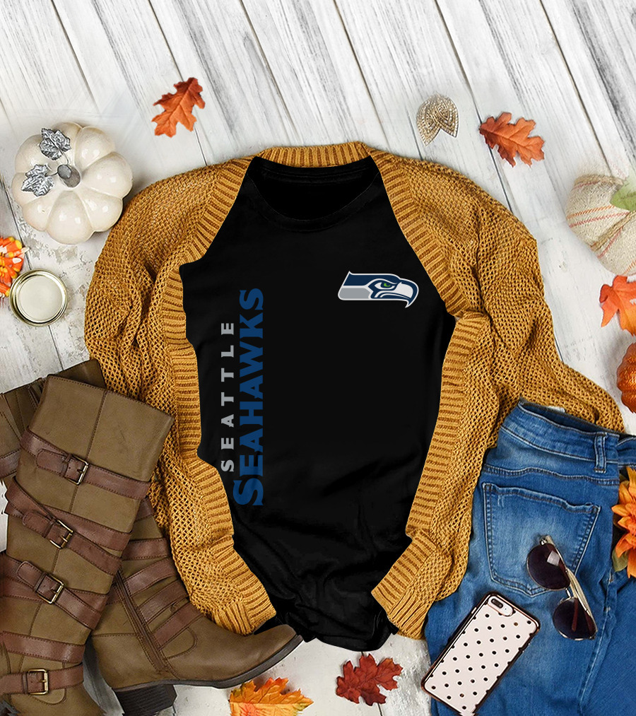 Seattle Seahawks Logo Vertical Display T-Shirt