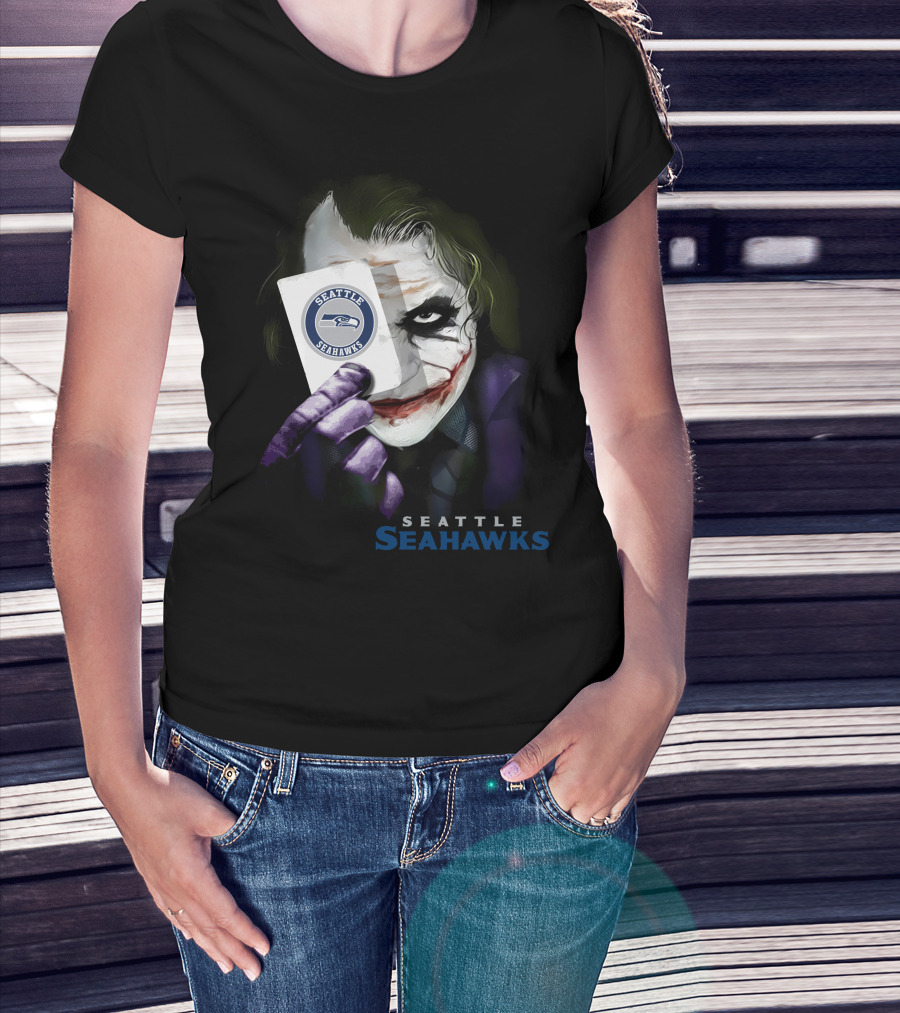 Seattle Seahawks Joker Playing Card T-Shirt
